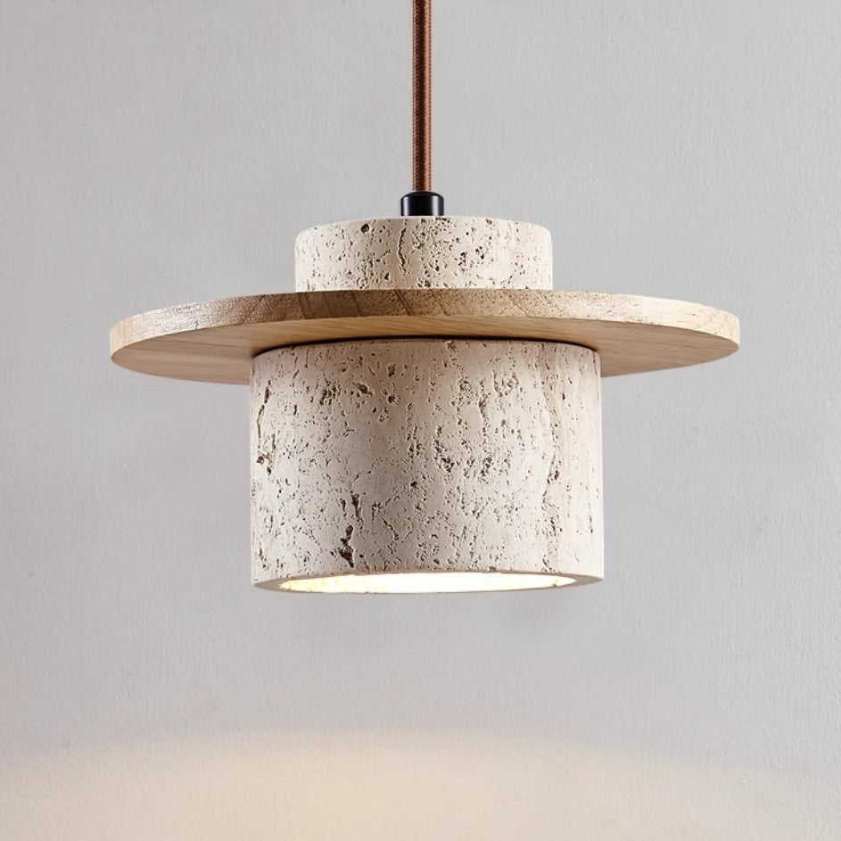 Wisząca lampa z trawertynu | Naturalny design dla Twojego domu