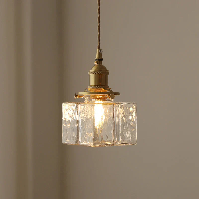 Fatima - Nowoczesna Szklana Lampa Wisząca w Stylu Retro