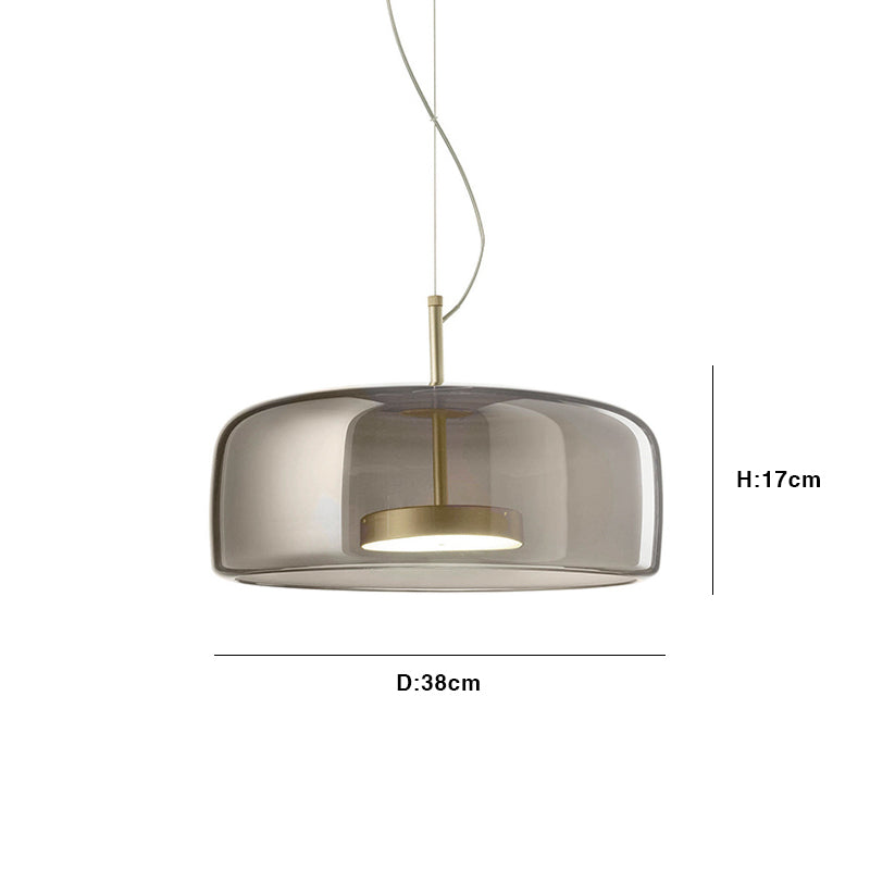 Szklana lampa wisząca w stylu hotelowym