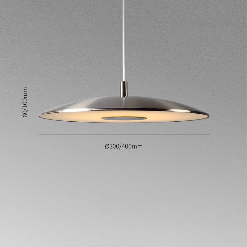 Nowoczesna nordycka lampa wisząca LED z żelaza i niklu