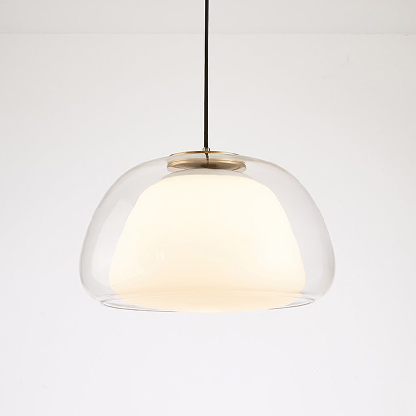 Nowoczesna lampa wisząca Jelly z mlecznego szkła