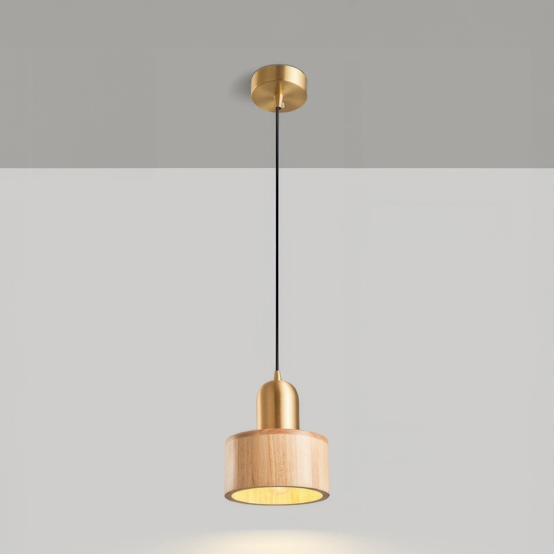 Wisząca lampa cylindryczna w stylu japońskim