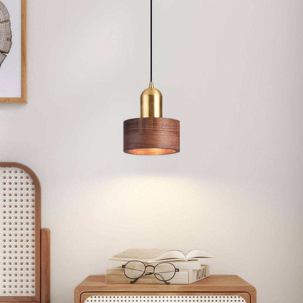 Wisząca lampa cylindryczna w stylu japońskim