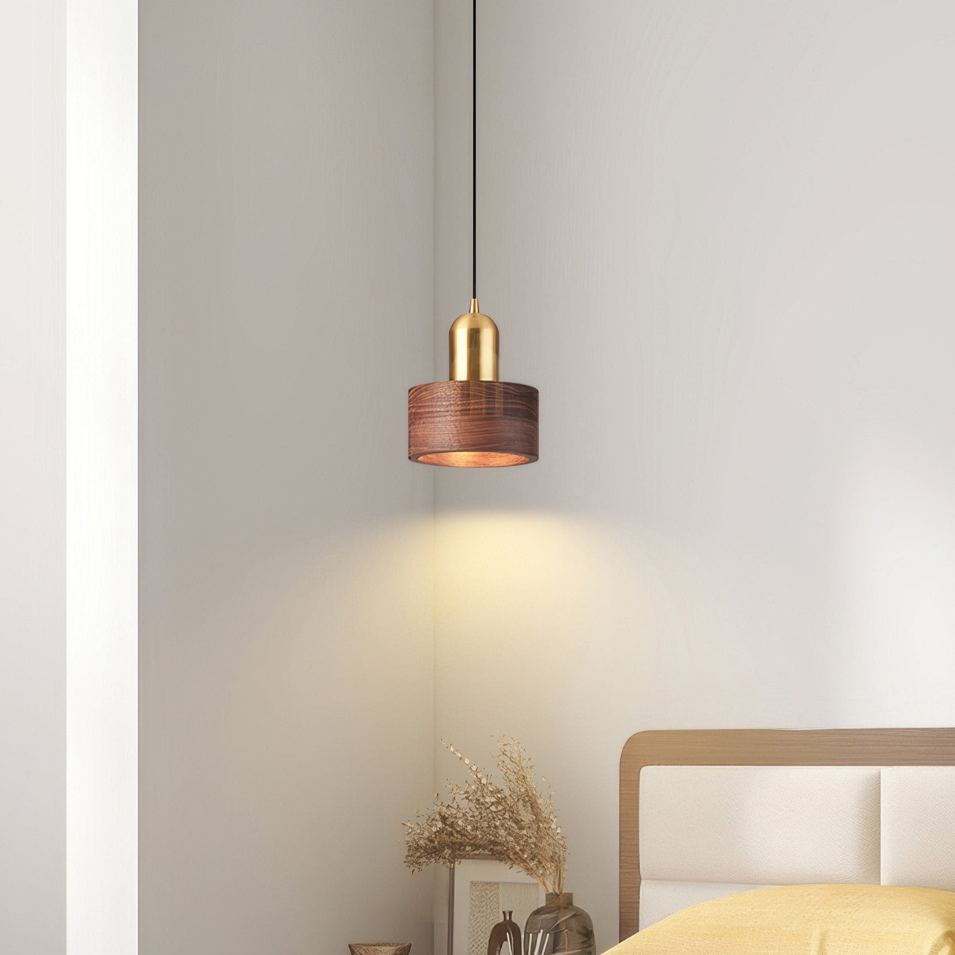 Wisząca lampa cylindryczna w stylu japońskim