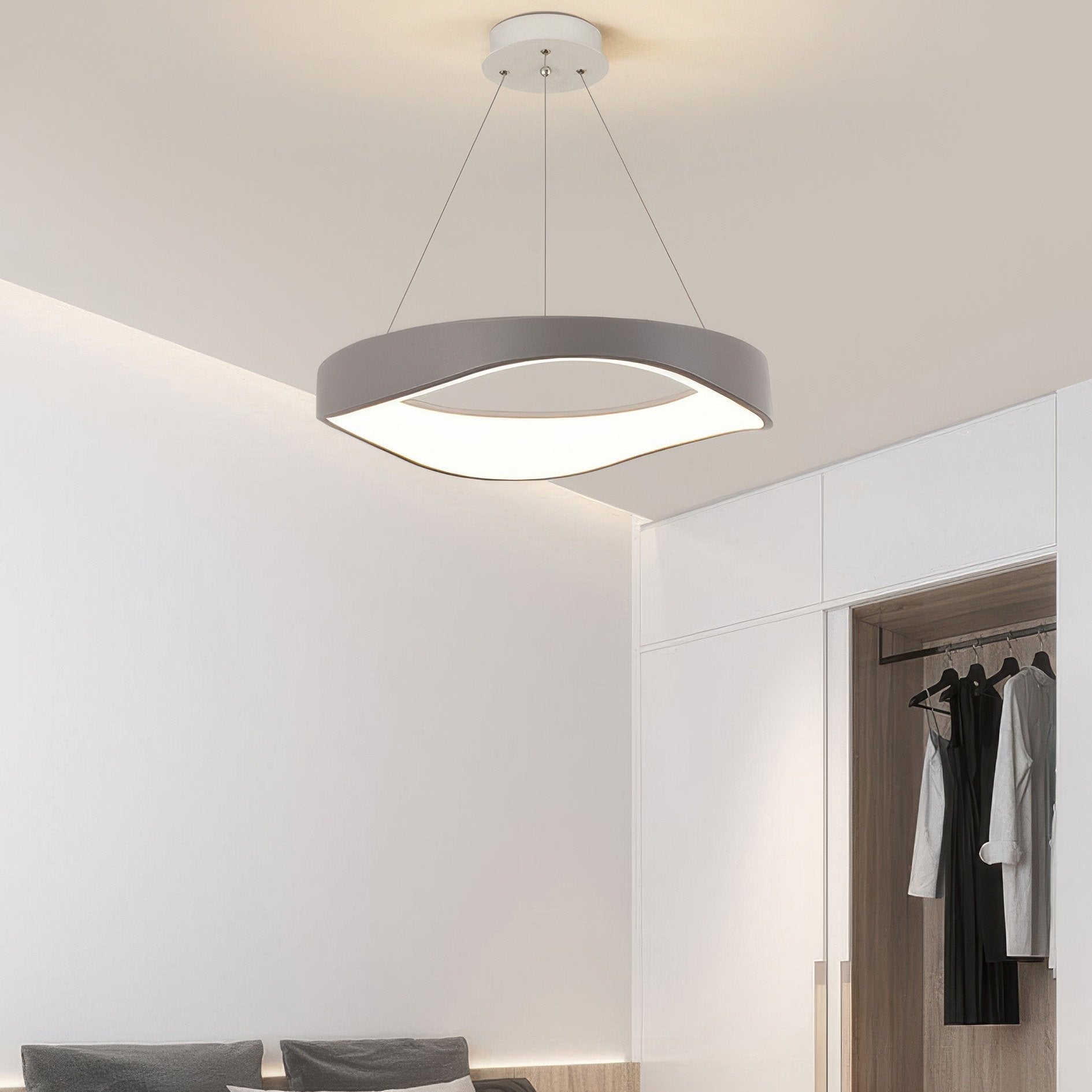 Nowoczesna Okrągła Lampa Wisząca LED do Wszechstronnego Oświetlenia Wnętrz
