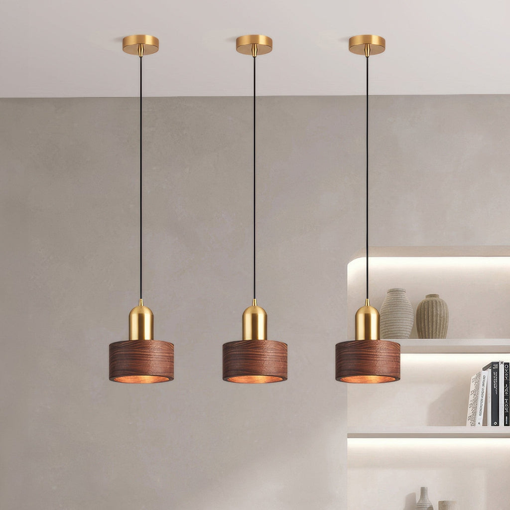 Wisząca lampa cylindryczna w stylu japońskim