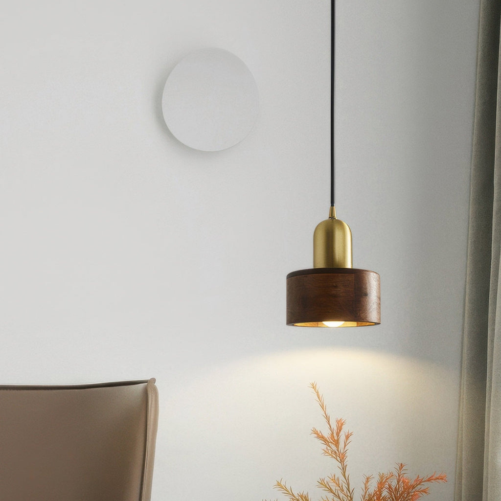Wisząca lampa cylindryczna w stylu japońskim