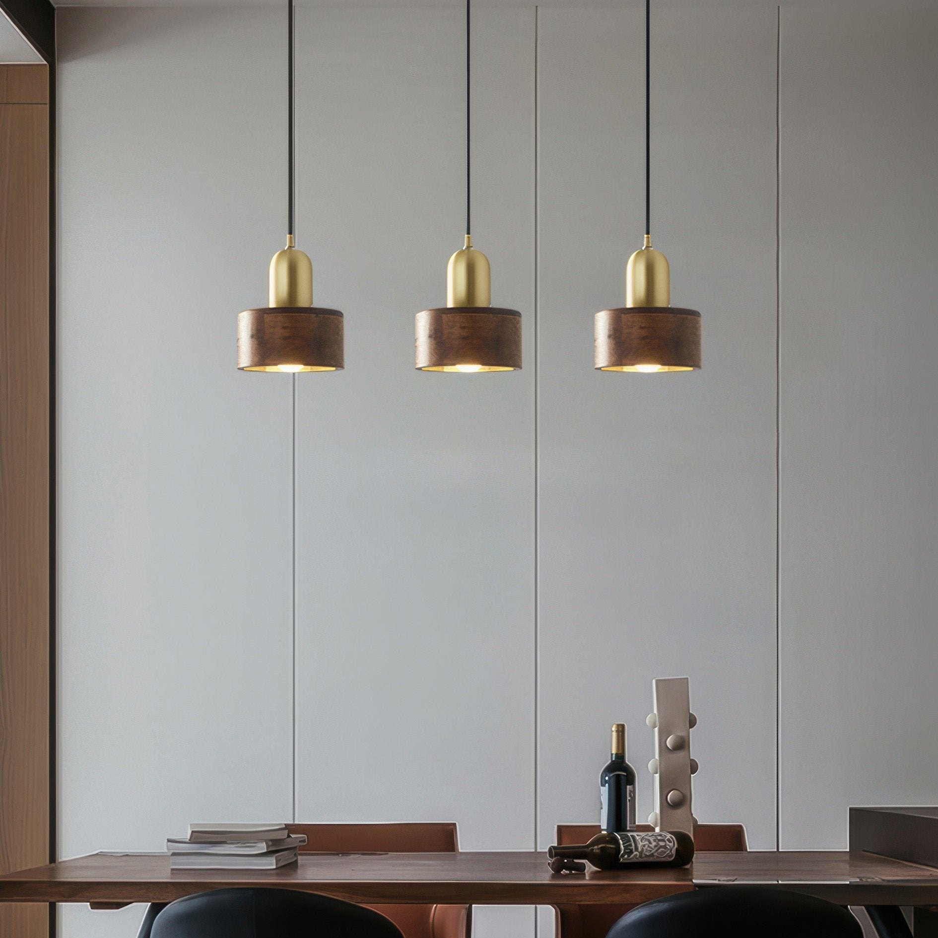Wisząca lampa cylindryczna w stylu japońskim