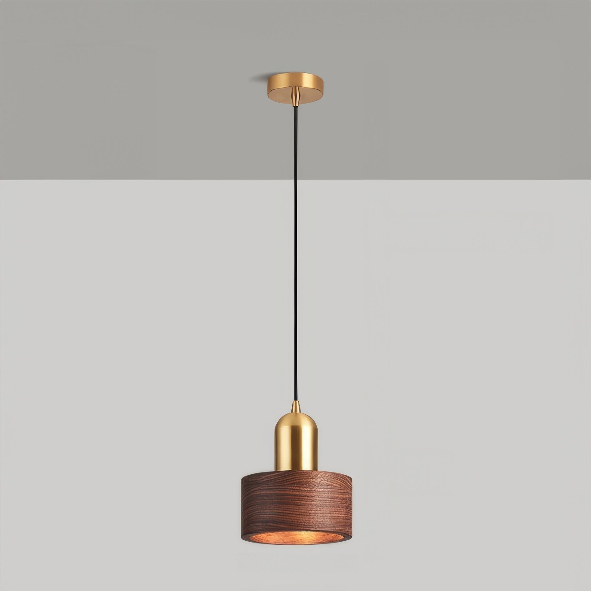 Wisząca lampa cylindryczna w stylu japońskim