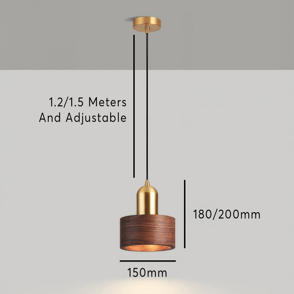 Wisząca lampa cylindryczna w stylu japońskim