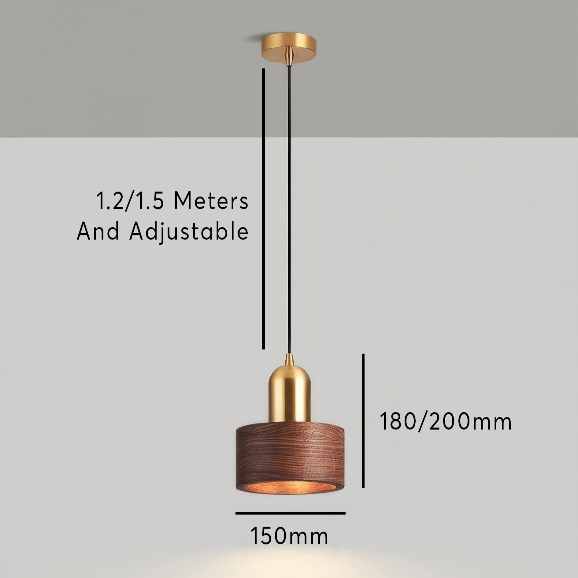 Wisząca lampa cylindryczna w stylu japońskim
