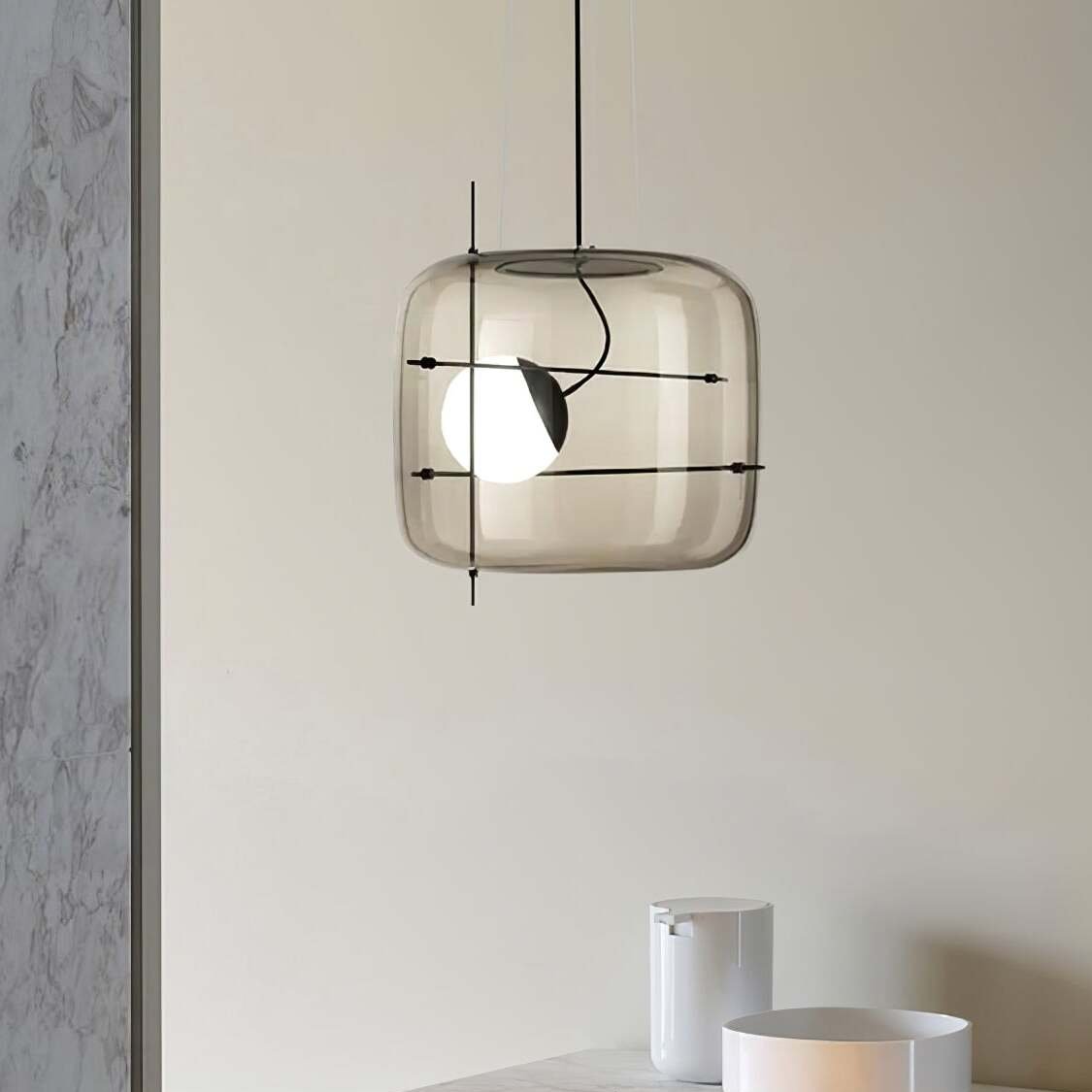 Szklana lampa wisząca Plot