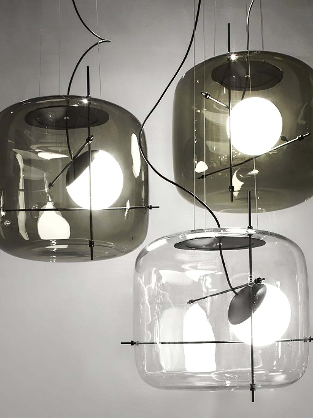 Szklana lampa wisząca Plot
