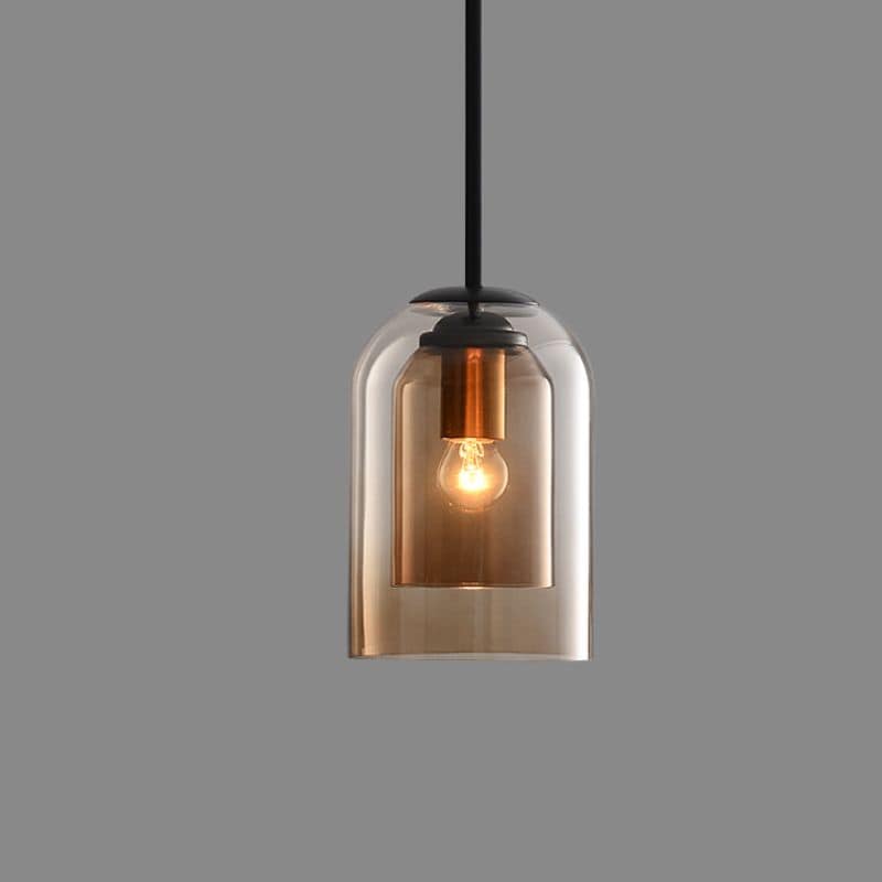 Mica Nowoczesna Lampa Wisząca z Podwójnym Szkłem