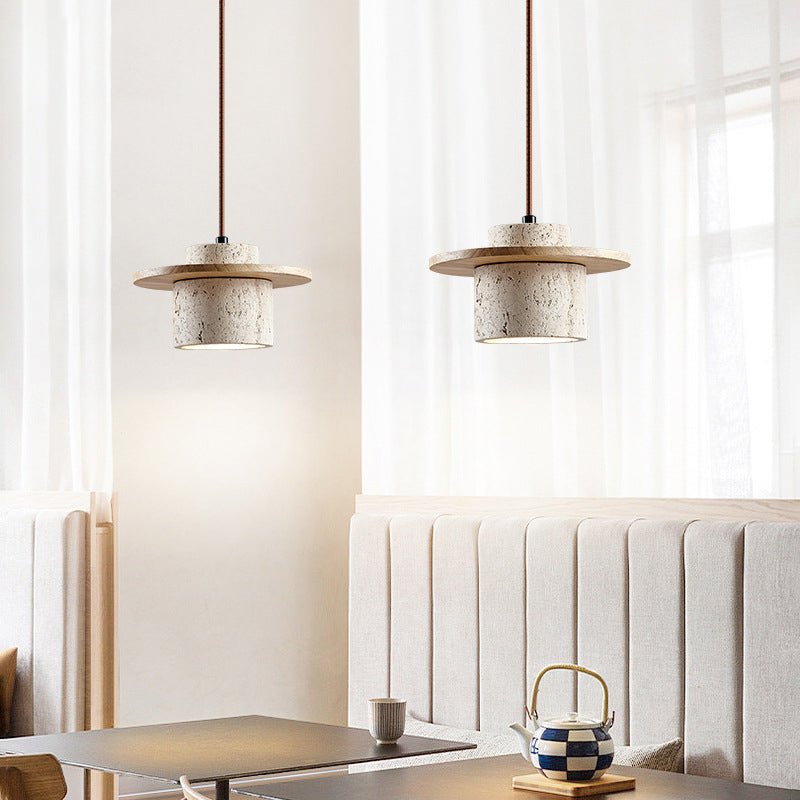 Wisząca lampa z trawertynu | Naturalny design dla Twojego domu