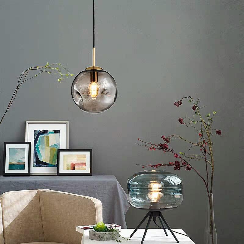 Lampa wisząca Brikey szklana kula