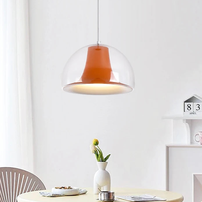 Półokrągła lampa wisząca z meduzy ze szkła
