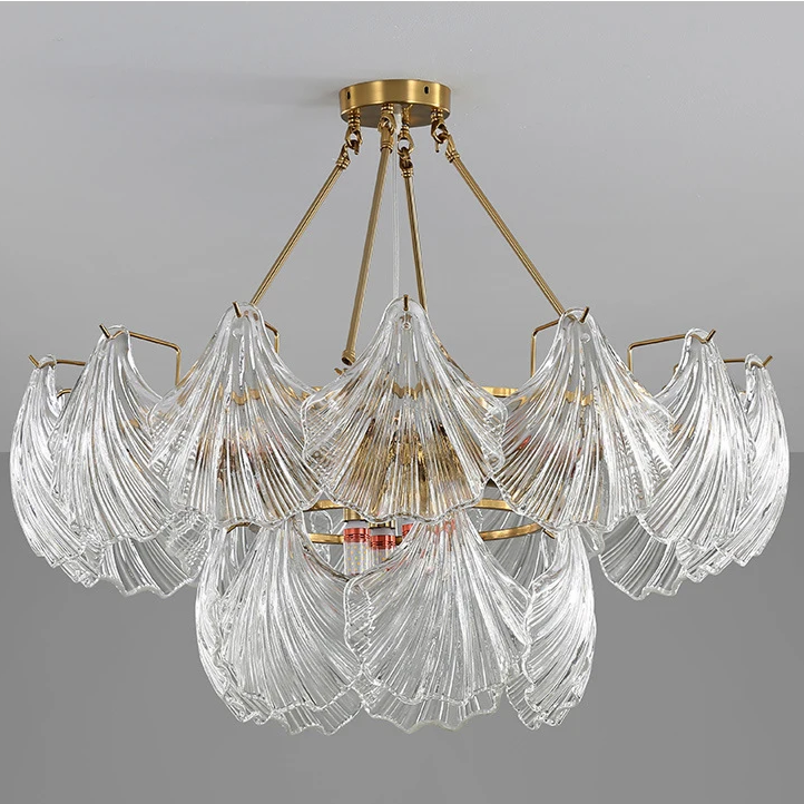 Polerowana miękka lampa wisząca ze skorupy