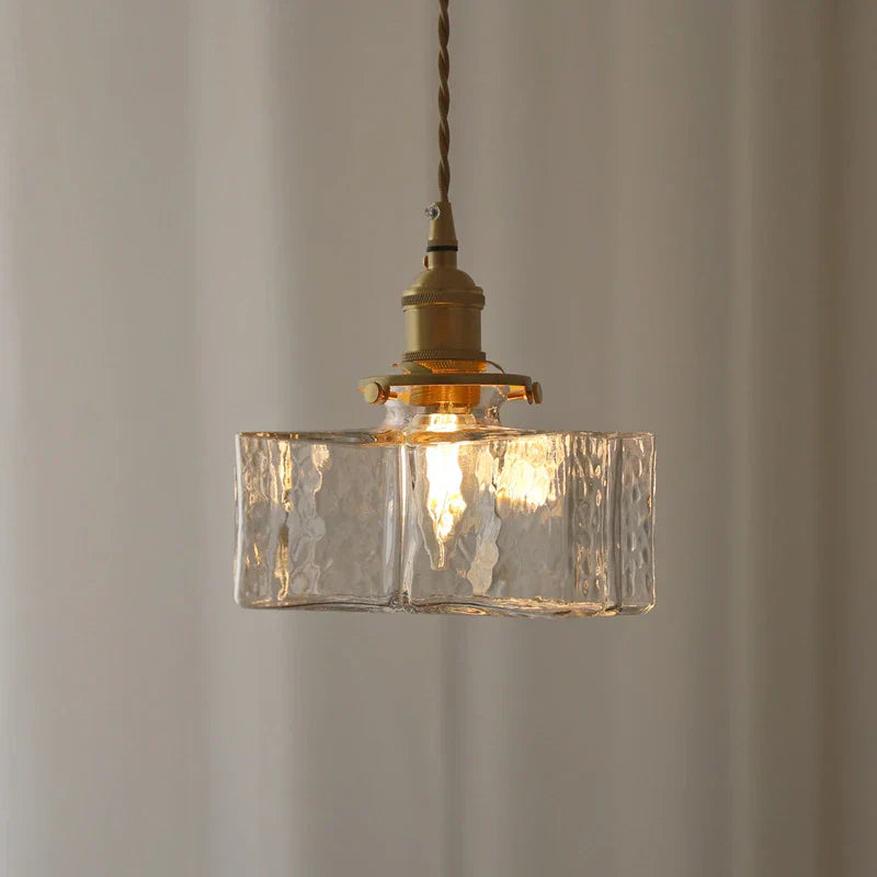 Fatima - Nowoczesna Szklana Lampa Wisząca w Stylu Retro