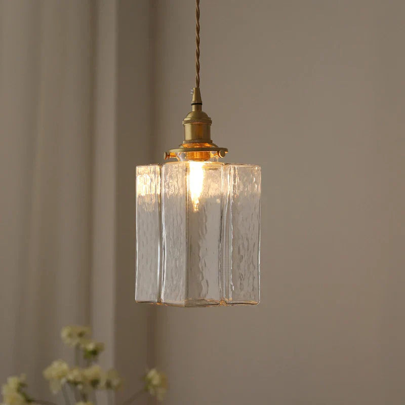 Fatima - Nowoczesna Szklana Lampa Wisząca w Stylu Retro