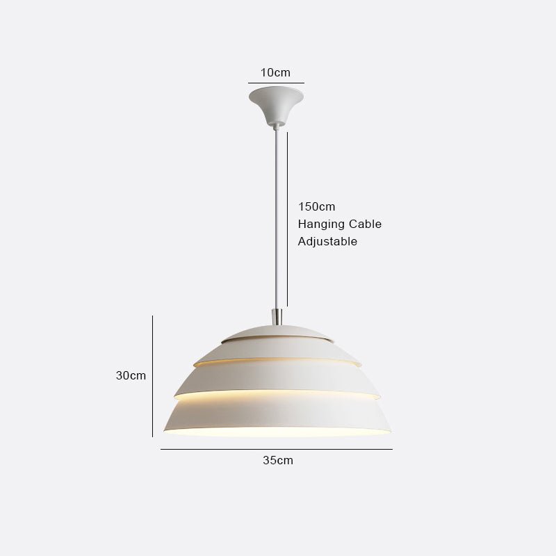 Nowoczesna skandynawska lampa wisząca w kształcie kopuły LED