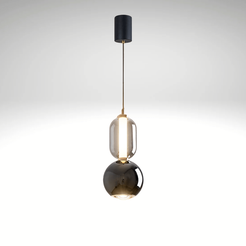 Nordycka designerska lampa wisząca z żelaznego szkła