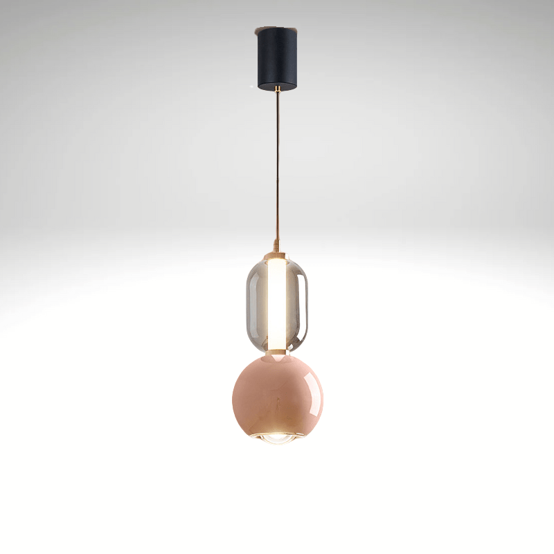 Nordycka designerska lampa wisząca z żelaznego szkła