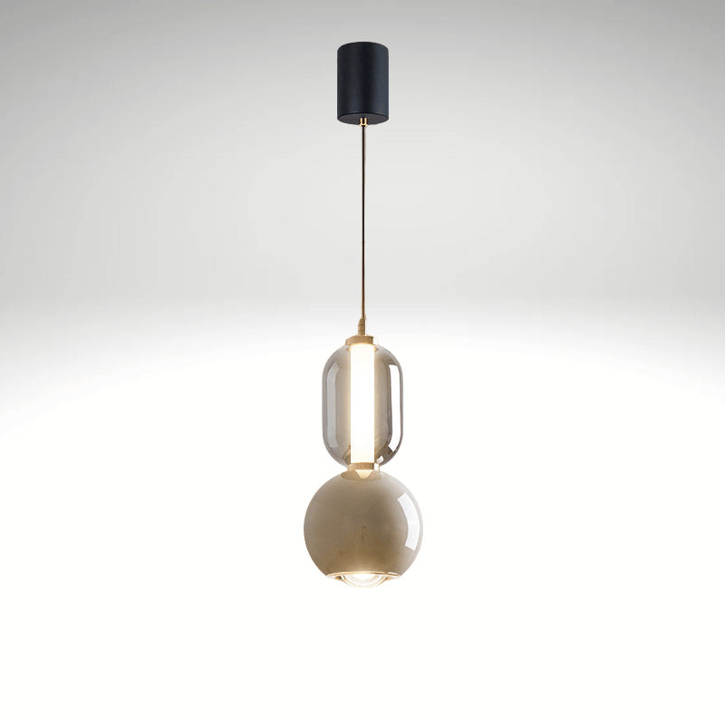 Nordycka designerska lampa wisząca z żelaznego szkła