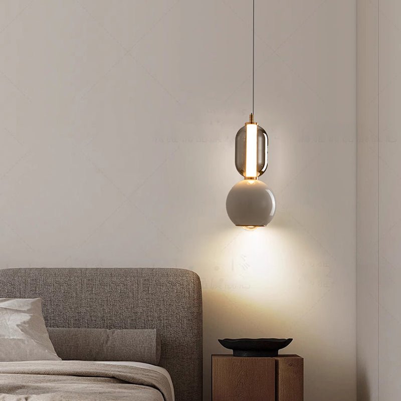Nordycka designerska lampa wisząca z żelaznego szkła