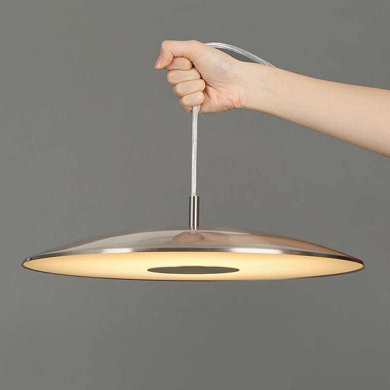 Nowoczesna nordycka lampa wisząca LED z żelaza i niklu