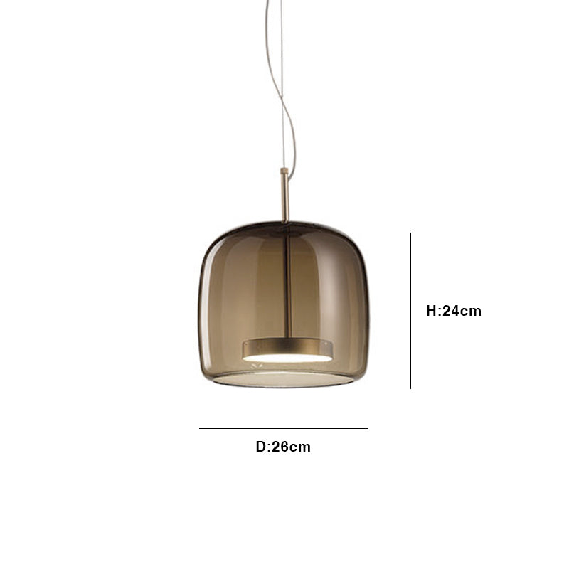 Szklana lampa wisząca w stylu hotelowym