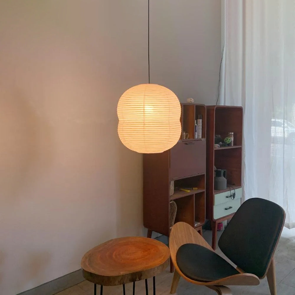 Mini wisząca lampa z papieru washi - Ręcznie robiona, dekoracja do wnętrz