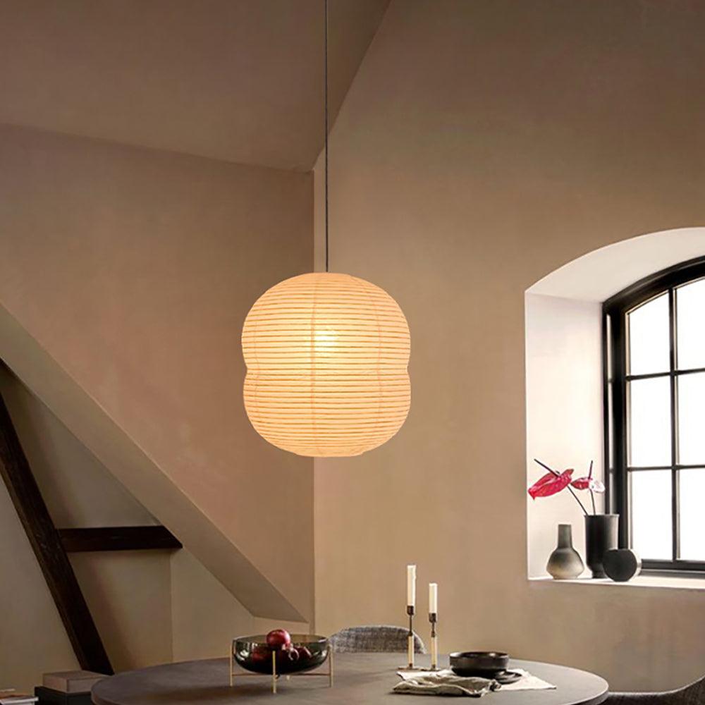 Mini wisząca lampa z papieru washi - Ręcznie robiona, dekoracja do wnętrz