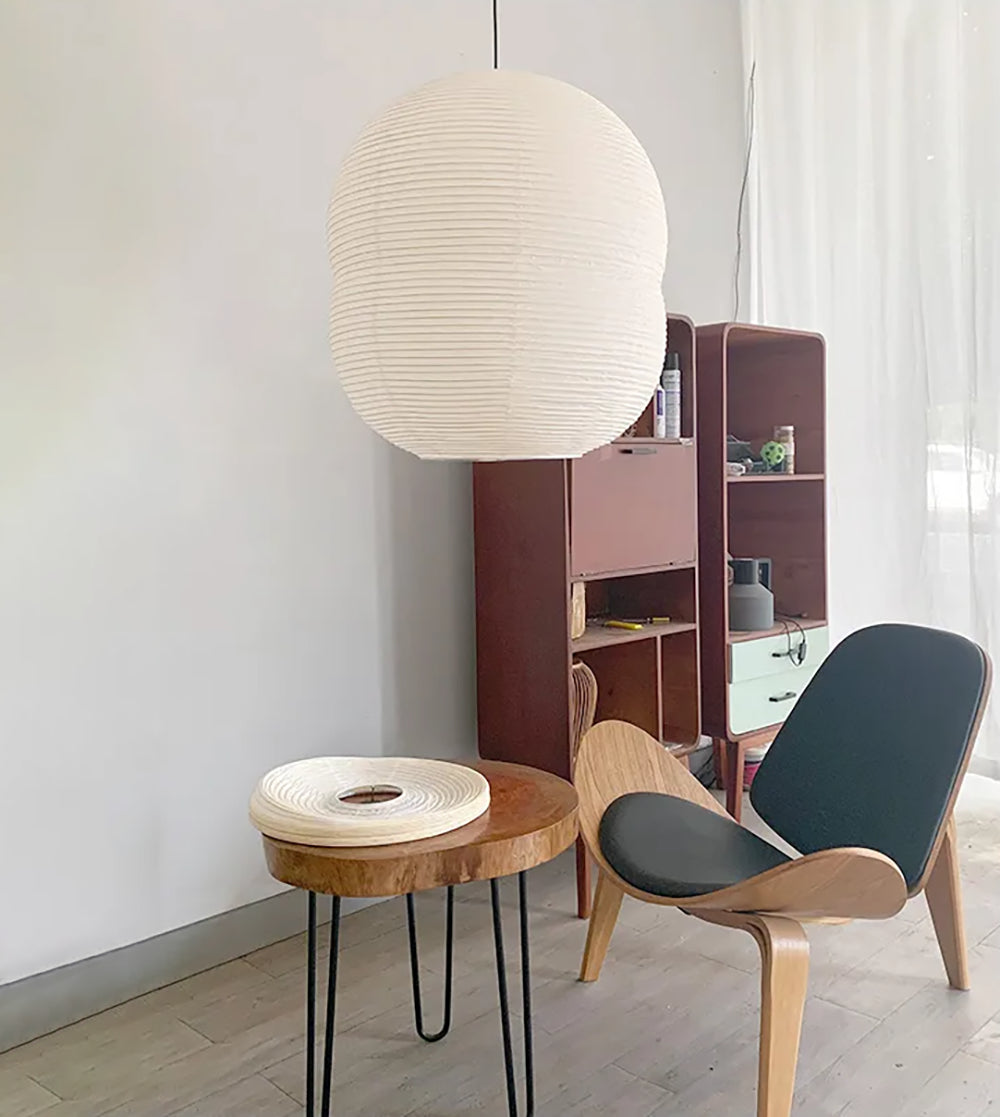 Mini wisząca lampa z papieru washi - Ręcznie robiona, dekoracja do wnętrz