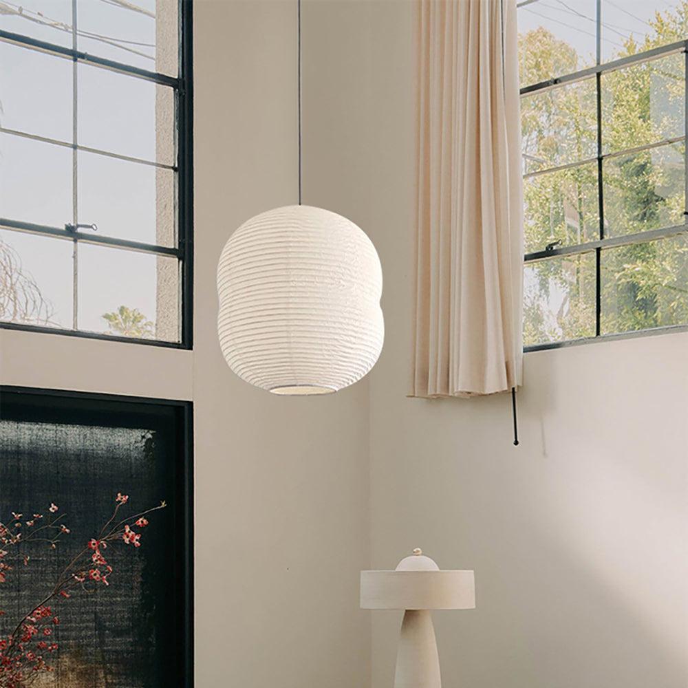 Mini wisząca lampa z papieru washi - Ręcznie robiona, dekoracja do wnętrz