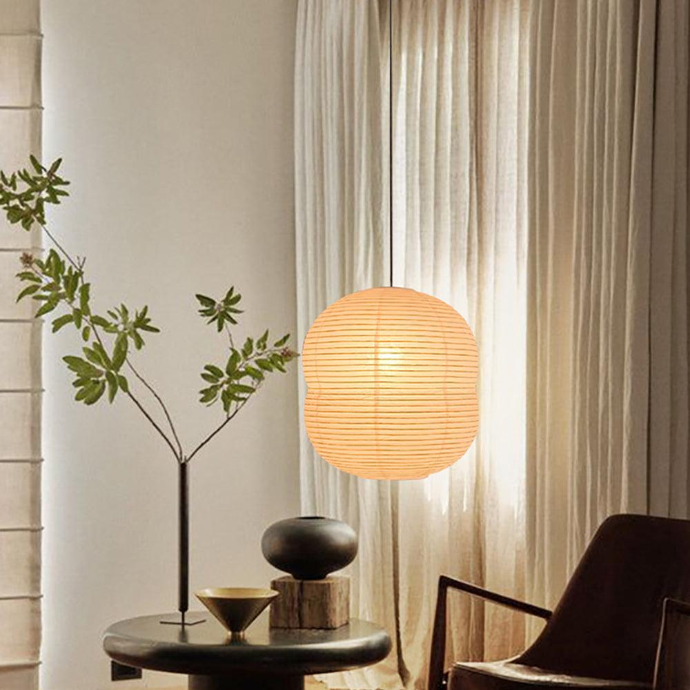 Mini wisząca lampa z papieru washi - Ręcznie robiona, dekoracja do wnętrz