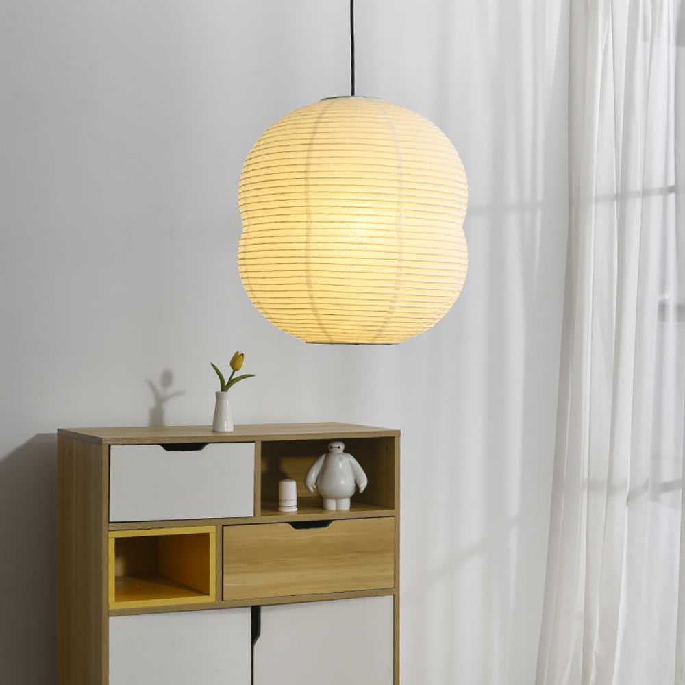 Mini wisząca lampa z papieru washi - Ręcznie robiona, dekoracja do wnętrz