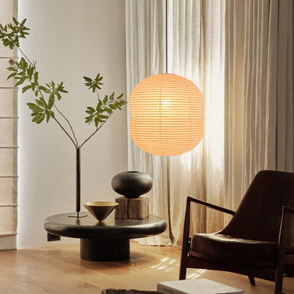 Mini wisząca lampa z papieru washi - Ręcznie robiona, dekoracja do wnętrz
