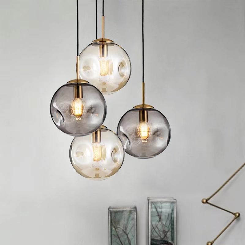 Lampa wisząca Brikey szklana kula