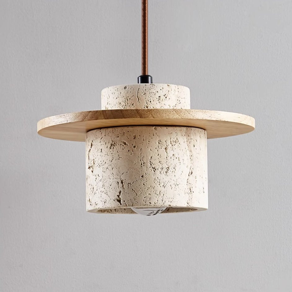 Wisząca lampa z trawertynu | Naturalny design dla Twojego domu