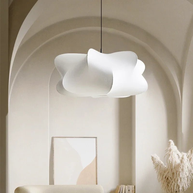 Japońska wisząca lampa z jedwabiu Wabi Sabi