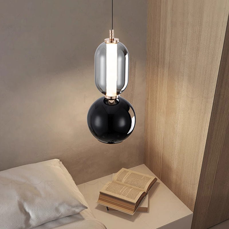 Nordycka designerska lampa wisząca z żelaznego szkła
