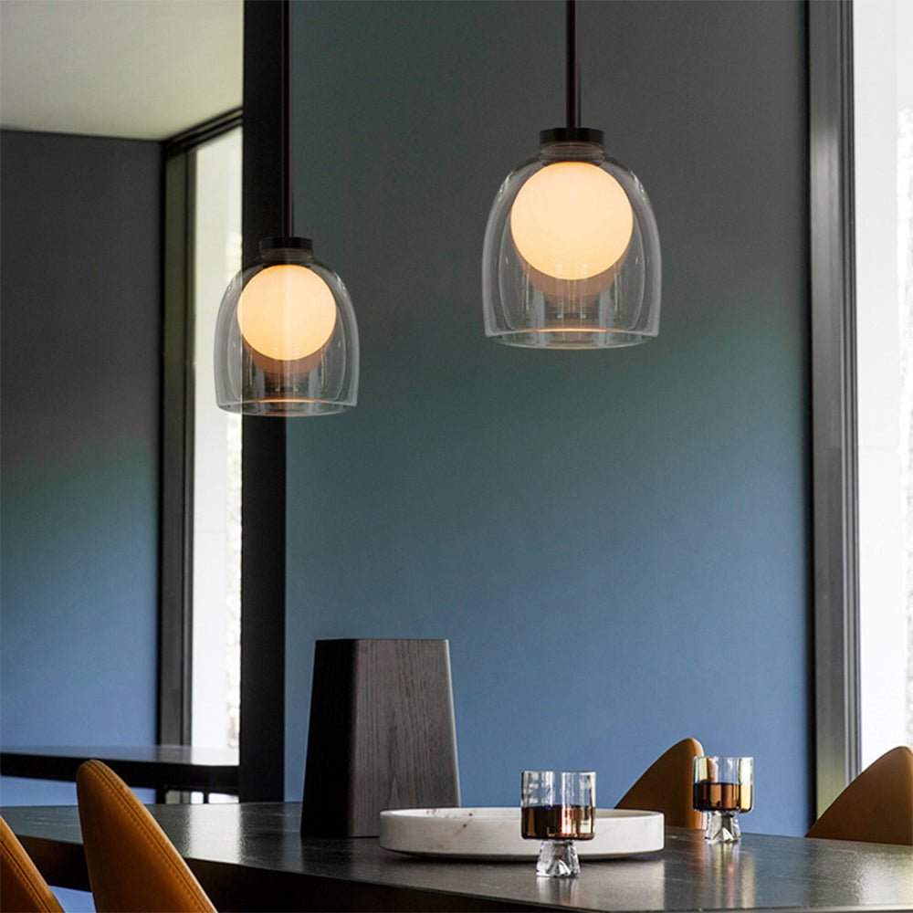 Nowoczesny żyrandol szklana kula lampa wisząca