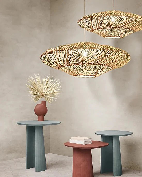 Radiar - Vintage rattanowa lampa wisząca
