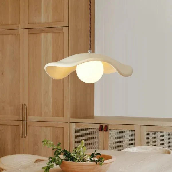 Kreatywna lampa wisząca do jadalni Wabi Sabi z liśćmi lotosu