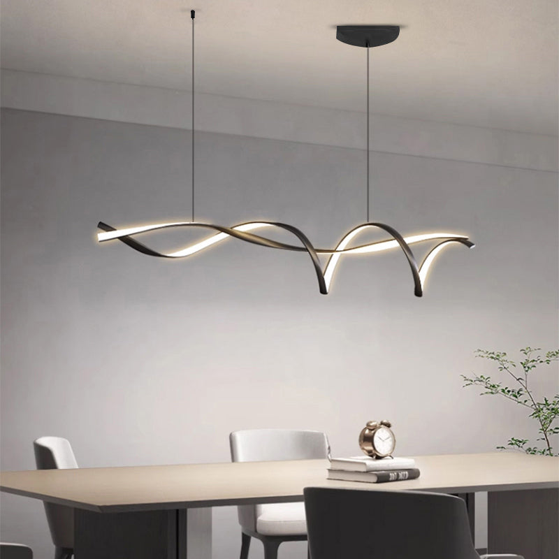Kreatywna Czarna Nowoczesna Lampa Wisząca LED