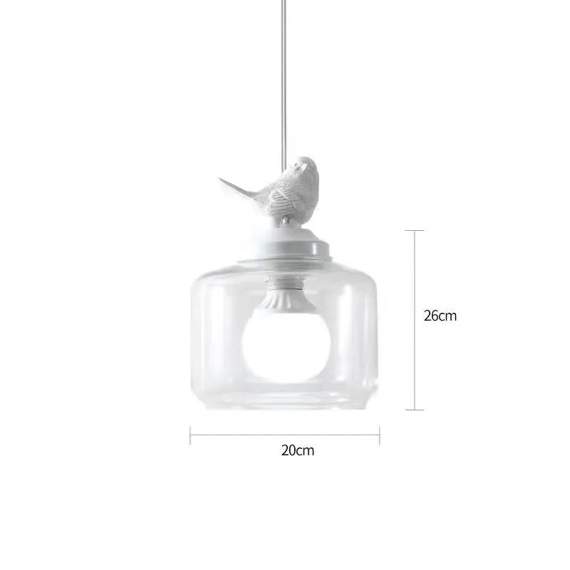 Wisząca lampa ptak