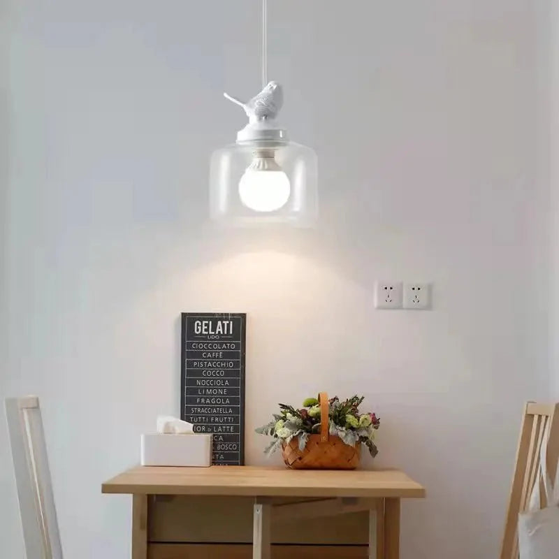 Wisząca lampa ptak