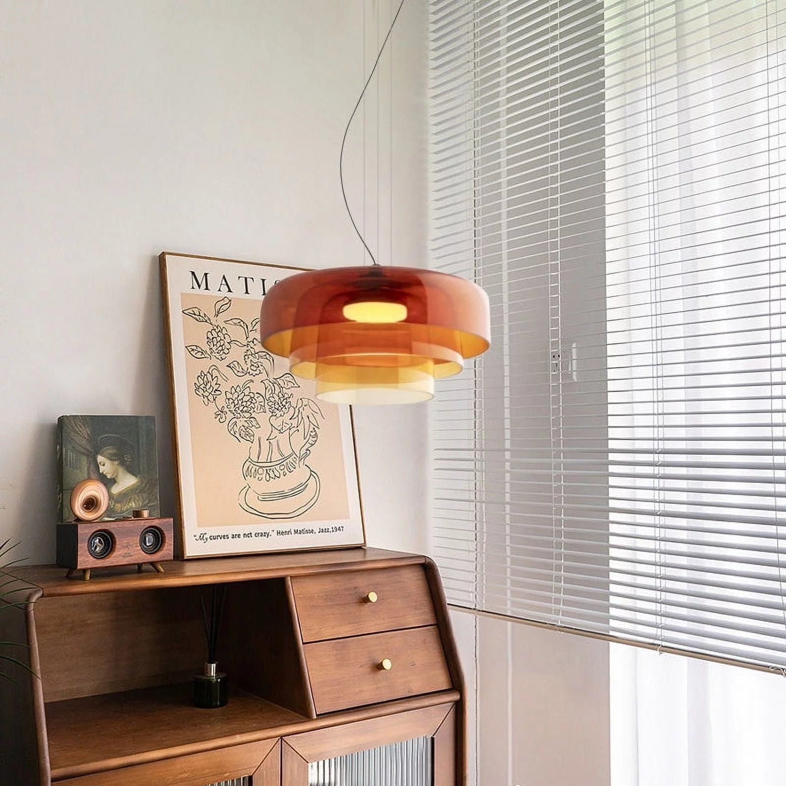 Szklana lampa wisząca Nordic