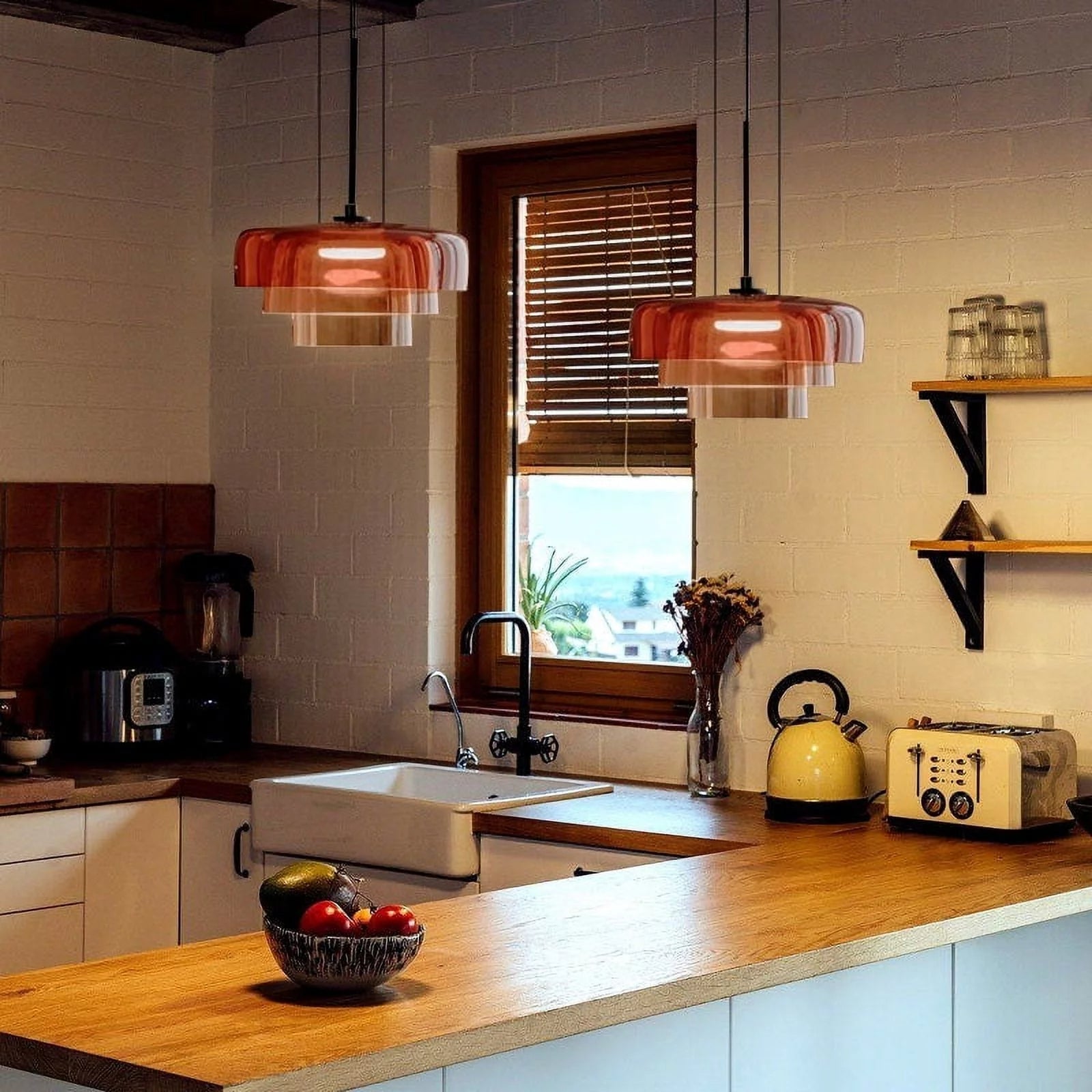 Szklana lampa wisząca Nordic